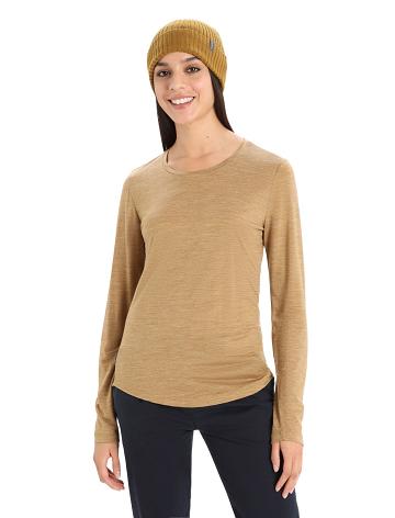 Clove Heather Icebreaker Merino Sphere II T-Shirt Women's Long Sleeve | AU 1642SGLO